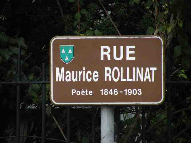 Plaque de la rue Maurice Rollinat  La Chtre.